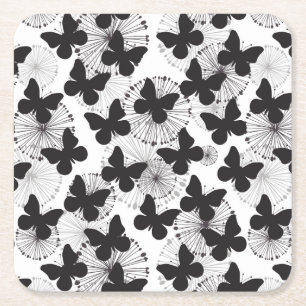 Porta-copo De Papel Quadrado teste padrão de uma borboleta