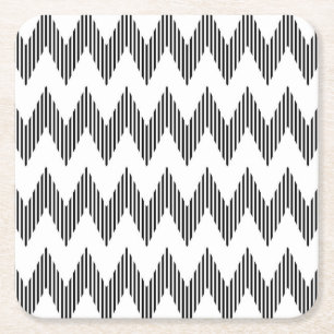 Porta-copo De Papel Quadrado Teste padrão de ziguezague geométrico