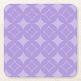 Porta-copo De Papel Quadrado Teste padrão do shippo do Lilac