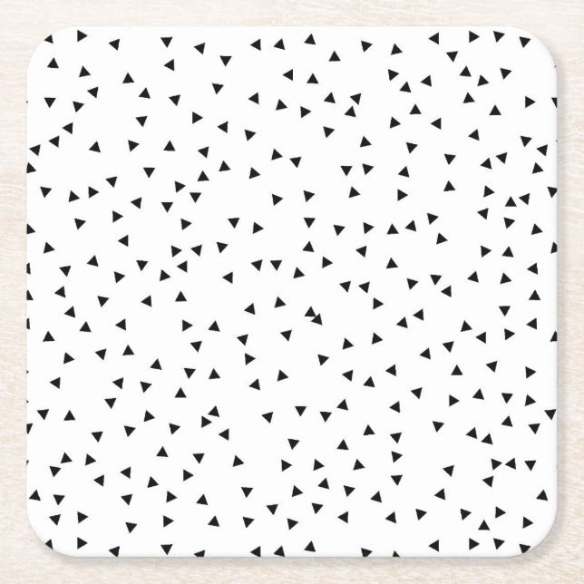 Porta-copo De Papel Quadrado Teste padrão escandinavo do triângulo do estilo (Frente)