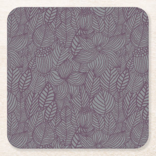 Porta-copo De Papel Quadrado Teste padrão floral 3