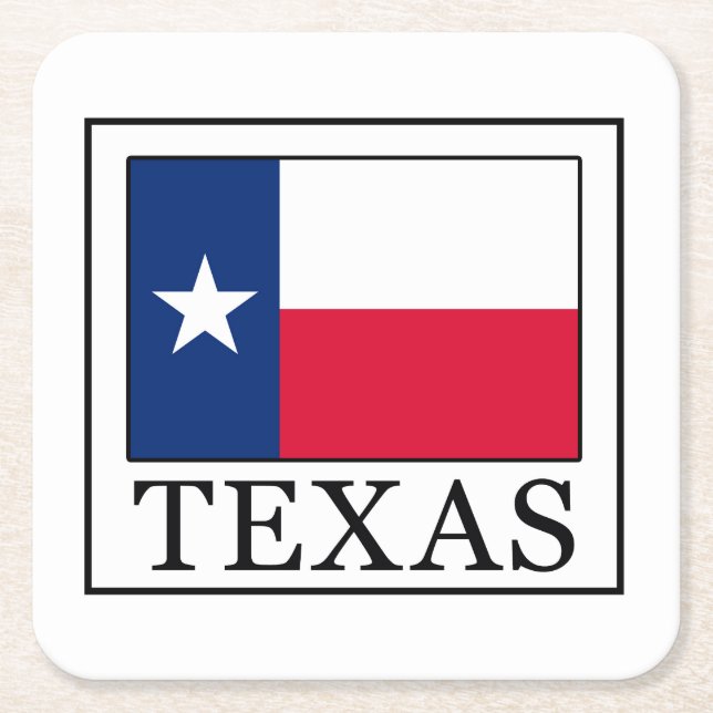 Porta-copo De Papel Quadrado Texas (Frente)