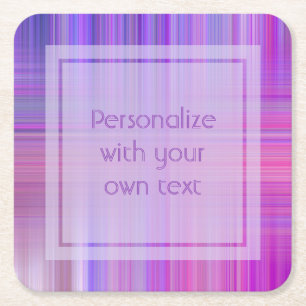 Porta-copo De Papel Quadrado Texto Personalizado de Xadrez de Bokee Roxo