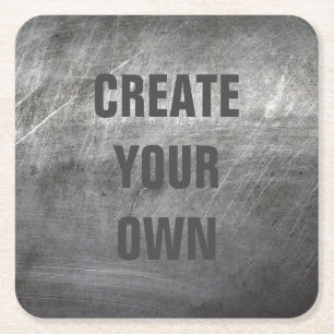 Porta-copo De Papel Quadrado Textura escovada riscada do metal