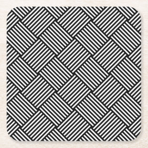 Porta-copo De Papel Quadrado Textura verificada geométrica