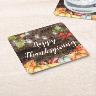 Porta-copo De Papel Quadrado Thanksgiving