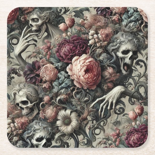 Porta-copo De Papel Quadrado The End of Slumber – Gothic Victorian (Frente)