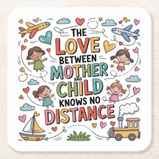 Porta-copo De Papel Quadrado The Love Between Mother And Child