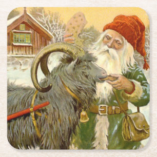 Porta-copo De Papel Quadrado "The Sled Goat" por Jenny Nystrom