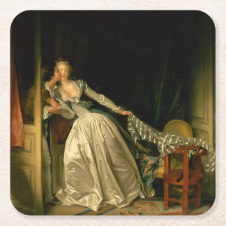 Porta-copo De Papel Quadrado The Stolen Kiss Fragonard