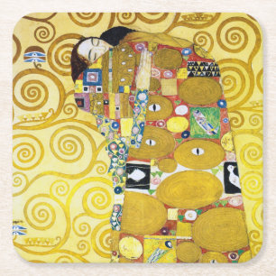 Porta-copo De Papel Quadrado The Tree of Life (detalhe), Klimt