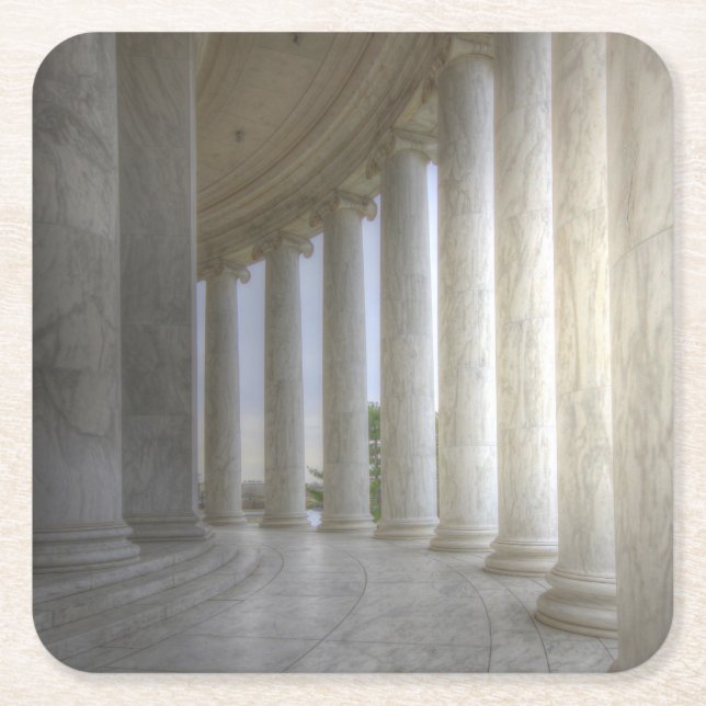Porta-copo De Papel Quadrado Thomas Jefferson Circular Memorial Colonnade (Frente)