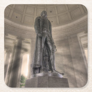 Porta-copo De Papel Quadrado Thomas Jefferson Memorial Bronze Estátua