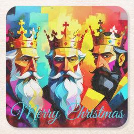 Porta-copo De Papel Quadrado Three Kings