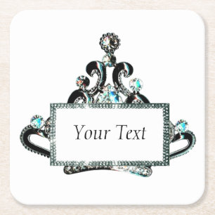 Porta-copo De Papel Quadrado Tiara real personalizada