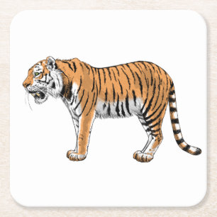 Porta-copo De Papel Quadrado Tigre