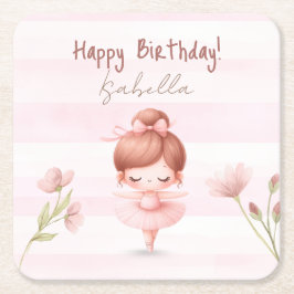 Porta-copo De Papel Quadrado Tiny Twirls – Ballerina