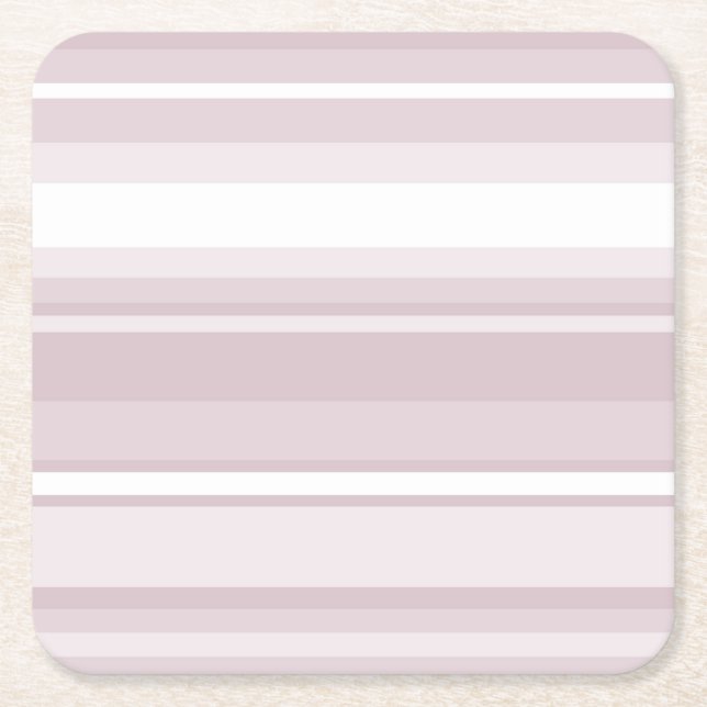 Porta-copo De Papel Quadrado tiras rosa rosa quartzo (Frente)