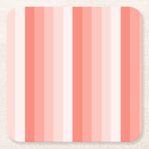 Porta-copo De Papel Quadrado Tiras-sombra de pêssego de coral