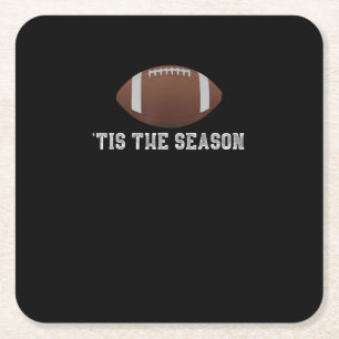 Porta-copo De Papel Quadrado Tis The Season Football Season Engraçado