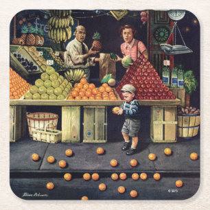 Porta-copo De Papel Quadrado Toddler e Laranjas