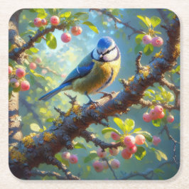 Porta-copo De Papel Quadrado Tom Azul 1