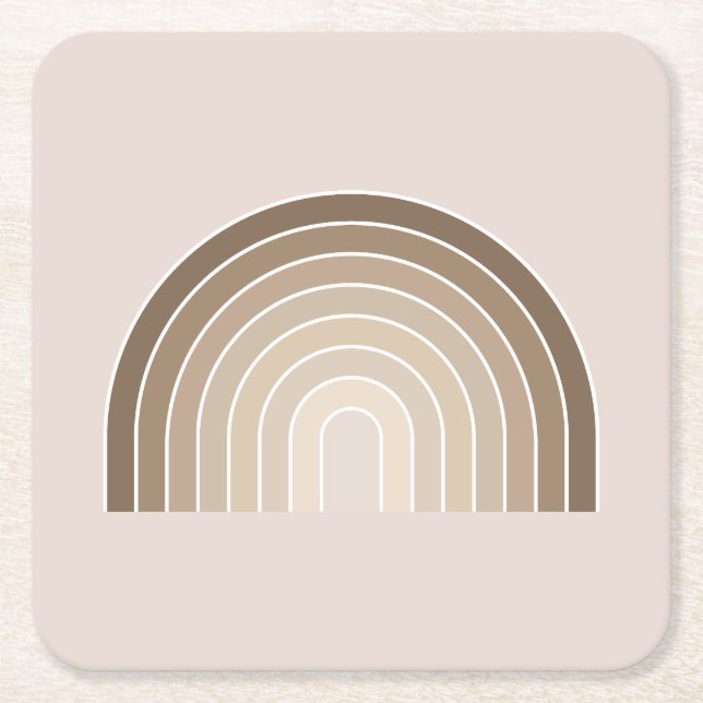 Porta-copo De Papel Quadrado Toneladas de Boho Arco-Arco-Azul (Frente)