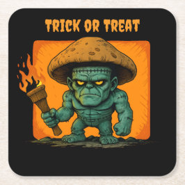 Porta-copo De Papel Quadrado Torch e Besta de Temper-Mushroom