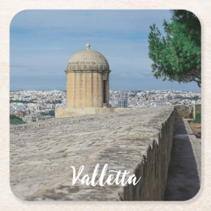 Porta-copo De Papel Quadrado Torre de arma nas antigas muralhas da cidade de La