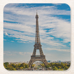 Porta-copo De Papel Quadrado Torre Eiffel em Paris