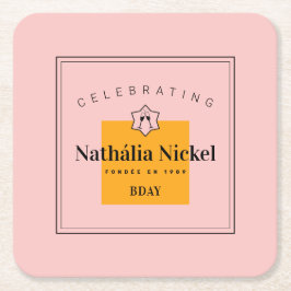 Porta-copo De Papel Quadrado Tosta de champanhe