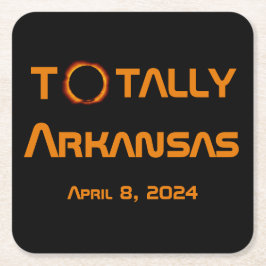 Porta-copo De Papel Quadrado Totalmente Arkansas 2024 Eclipse Solar