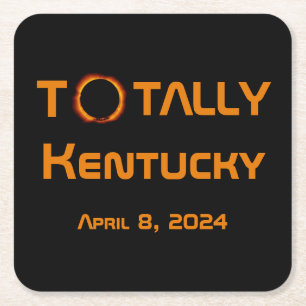 Porta-copo De Papel Quadrado Totalmente Kentucky 2024 Solar Eclipse