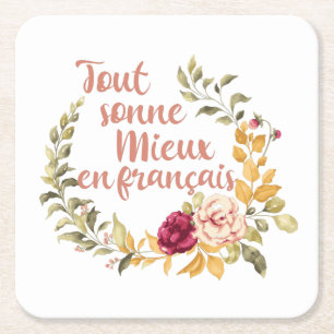 Porta-copo De Papel Quadrado Tout Sonne Mieux en Français French