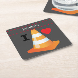 Porta-copo De Papel Quadrado Trabalhador de Construção Rodoviário Rodoviário Co