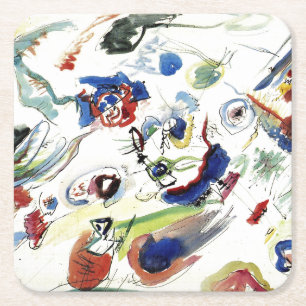 Porta-copo De Papel Quadrado Trabalho de arte de pintura Abstrato de Kandinsky