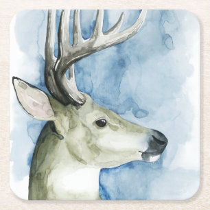 Porta-copo De Papel Quadrado Traço de Vantagem - Cor da Água