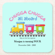 Trem Chugga Choo Cartoon Aniversário para Todas as