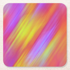 Porta-copo De Papel Quadrado Trendy Neon Bright Red Pink Abstrato