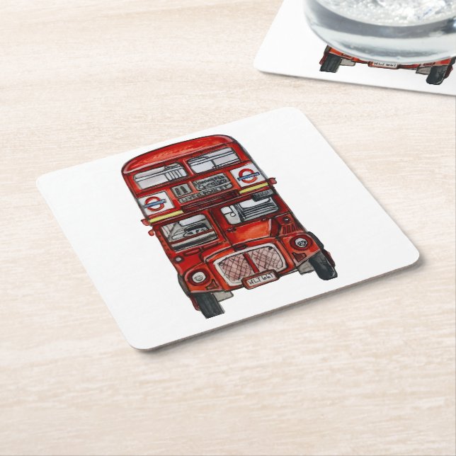 Porta-copo De Papel Quadrado Três Ônibus (Inclinado)