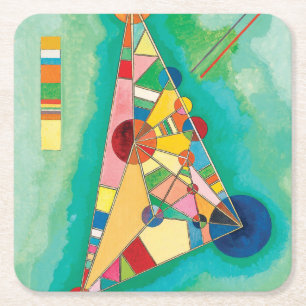 Porta-copo De Papel Quadrado Triângulos coloridos por Wassily Kandinsky