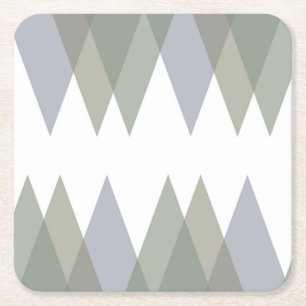 Porta-copo De Papel Quadrado Triângulos Khaki