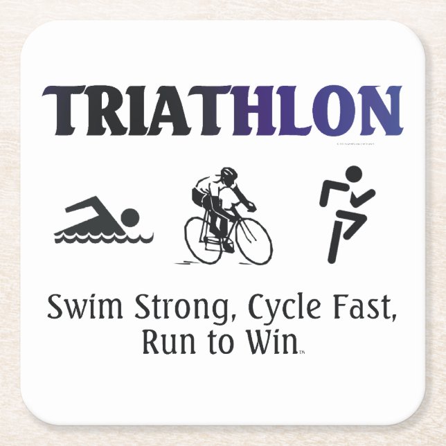 Porta-copo De Papel Quadrado Triathlon SUPERIOR (Frente)