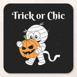 Porta-copo De Papel Quadrado Trick Or Chic