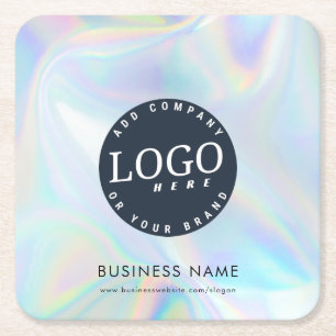 Porta-copo De Papel Quadrado Troca de logotipo de empresa holográfico