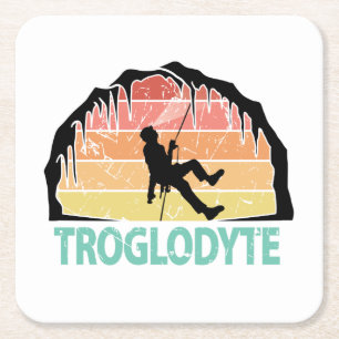 Porta-copo De Papel Quadrado Troglodyte - Espeleologia Engraçada