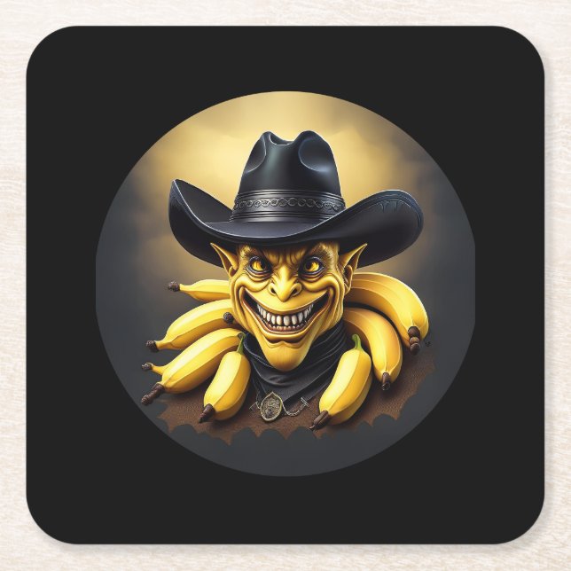 Porta-copo De Papel Quadrado Troll da República Banana (Frente)