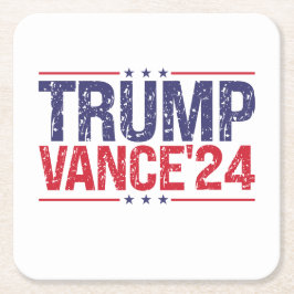 Porta-copo De Papel Quadrado Trump Vance 2024