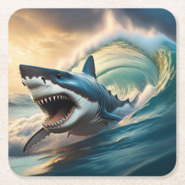 Porta-copo De Papel Quadrado Tubarão Menactivo