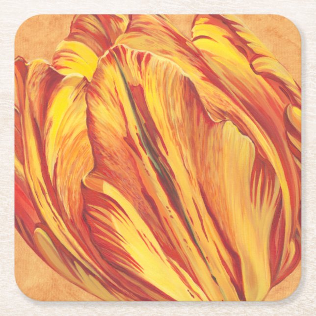 Porta-copo De Papel Quadrado Tulip Power I (Frente)